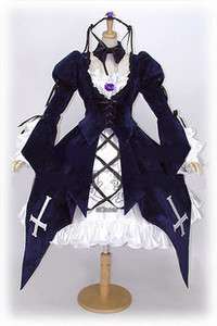Rozen maiden Black Gothic Lolita cosplay costume Dress  