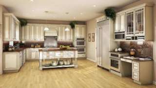 Finish Sample of Beautiful Spice, Cinnamon or Ivory Kitchen Cabinets