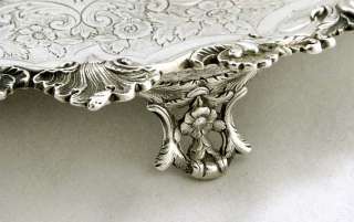 English Sterling Silver Shell & Scroll Salver 1831 John Wakefield Rare 