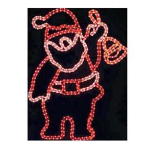 Schlauchlicht Silhouette Santa bunt 100x75cm  Küche 