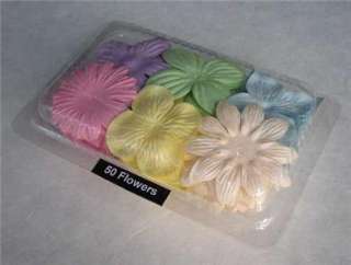 Mulberry paper FLOWERS   50   Solid Color   PASTEL Mix  