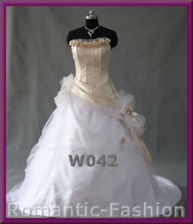 Elegantes zweifarbiges Brautkleid Größe 34 bis 54+NEU♥  