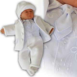 Taufe Taufanzug Jasper weiß 6 teilig Gr.62,68,74,80,86 Baby Winter 