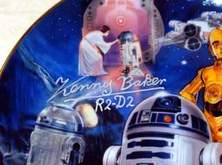Star Wars R2 D2 Plate Heroes & Villians (autographed)  