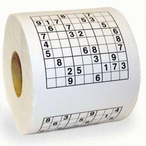 SUDOKU Toilet Paper Roll Game loo Tissue Novelty Gift  