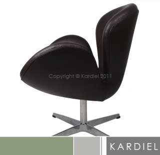 Swan Chair, Choco Brown Premium Aniline Leather