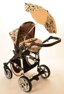 LUXUS Kombikinderwagen ORION 3 in 1 + Babyschale + GRATIS in 47 FARBEN 