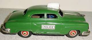 VINTAGE 1950S MARX LINE MAR BATTERY OPERATED TIN POLICE CAR GOOD 