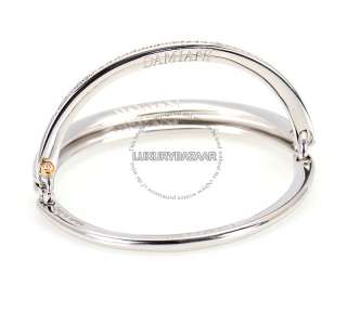 Damiani 18K White Gold & Diamond Hinged Bracelet   Great Design 