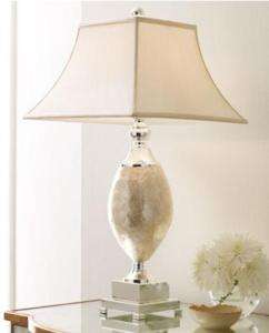 HORCHOW Mother Of Pearl TABLE LAMP SIlver   