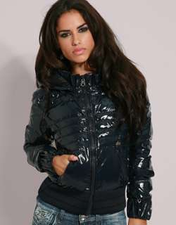 Image 1 of Miss Sixty Wet Look Down Filled Bomber Jacket