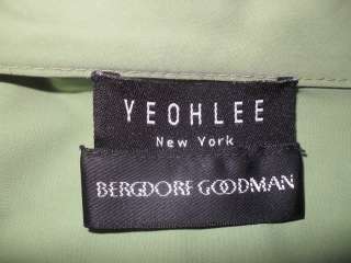YEOHLEE Bergdorf Goodman Green Long Jacket Coat Medium  