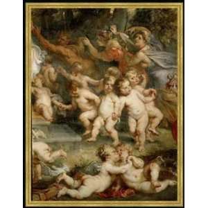 Bild mit Rahmen Peter Paul Rubens, Das Venusfest, 54 x 71   Holz 