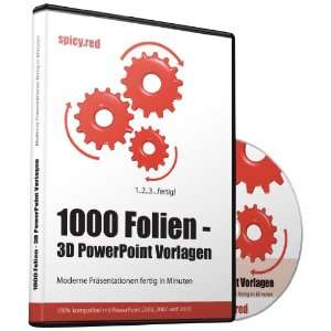 1000 Folien   3D PowerPoint Vorlagen   Farbe spicy.red   Moderne 