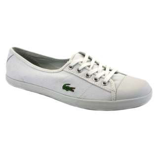 Lacoste Ziane 7 23SPW10141R5 Womens Laced Canvas Plimsoll White Green 
