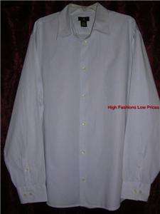 CALVIN KLEIN 2XL Casual Dress Oxford Shirt Blue&White Pinstripe Plaid 