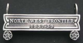 Silver Plated Medal Clasp North West Frontier 1937 39  