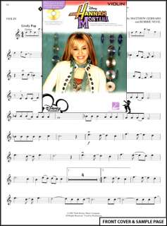   of Sheet Music   Hannah Montana Disney Play Along Violin Sheet Music