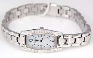 WOMENS CITIZEN ECO DRIVE MOTHER OF PEARL DIAL DIAMOND DRESS WATCH 