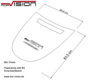 e46 M3 Powerdome Motorhaube Blech e36 e39 e30 e92 e90  