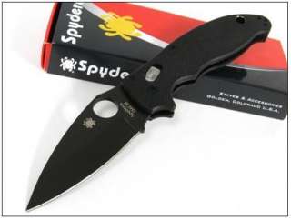   Black G 10 MANIX 2 Plain Edge Knife SC101GPBBK2   SPYDERCO MADE IN USA