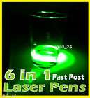 new 6 in1 green laser pointer star projector pen style
