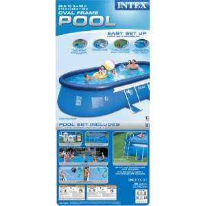  Intex 57981EG 20 Feet by 12 Feet by 48 Oval Frame Pool Set 