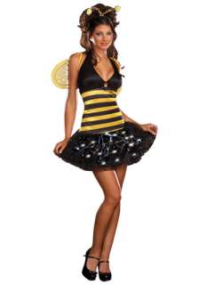 Sexy Light Up Bee Costume   Adult Bumble Bee Halloween Costumes