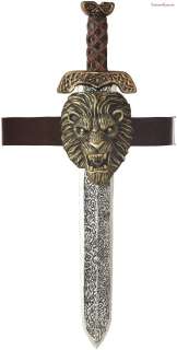 Roman Sword With Gold Lion Sheath Adult 