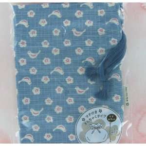   for Carrying Small Lunch Boxes. Blue with White/pink Flowers and Birds