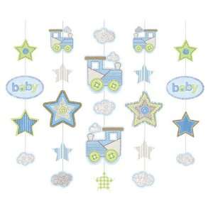 Carters Boy Baby Shower Hanging Glitter Decorations  Toys & Games 