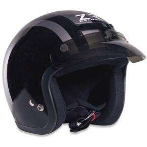    Z1R Jimmy Retro Stripe Helmet   Large/Black/Silver Automotive