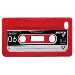  Retro Red Cassette Tape Style Design Soft Silicone Skin 