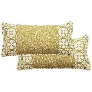   Set of 2 Nicole Rectangular Patched Outdoor Pillows