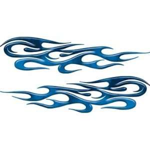    Full Color Tribal Reflective Fire Blue Flame Decals Automotive