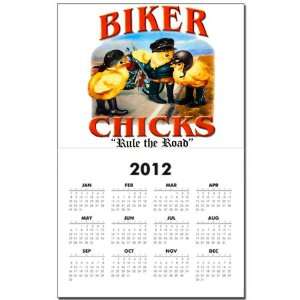  Calendar Print w Current Year Biker Chicks Women Girls 
