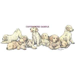    Golden Retriever   Puppies in a Row by Cindy Farmer