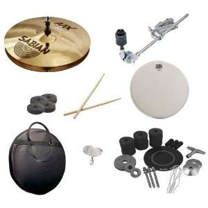   Kit, Cymbal Bag, Snare Head, Drumsticks, Drum Key, and Cymbal Felts