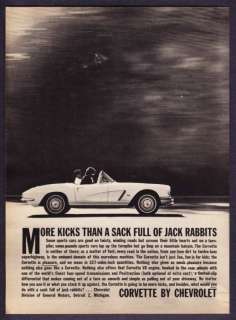 1962 Corvette Convertible with Dog Photo car print ad  