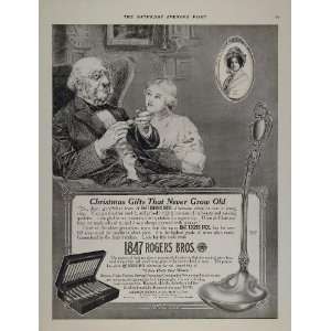  1911 Vintage Print Ad 1847 Rogers Bros. Silverware Girl 