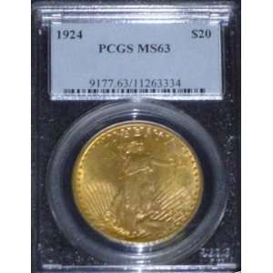  1924 $20 Double Eagle Gold Coin 