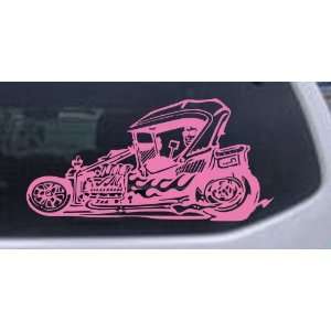 Rat Hot Rod Garage Decals Car Window Wall Laptop Decal Sticker    Pink 
