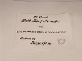 Sugarflair Edible 24 Carat Gold Leaf  