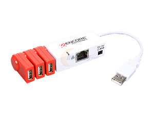    ENCORE ENUET 3USB 3 Port USB2.0 Hub with Ethernet Adapter