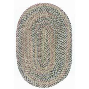  Braided Casual Wool Area Rug Carpet Palm 3 x 5 Oval 