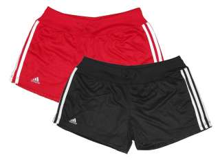 Adidas womens athletic workout shorts red or black  