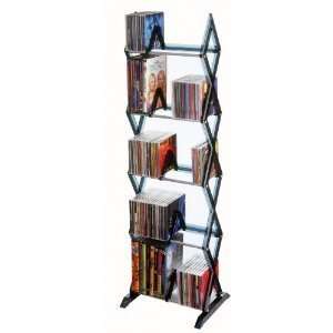 New Corner Wall Media Book Stand 5 Tier Rack Shelf Unit  