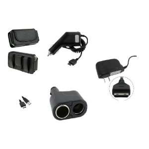 5in1 Car Auto+Home Wall Charger+Leather Case Pouch+USB Data Cable+Dual 