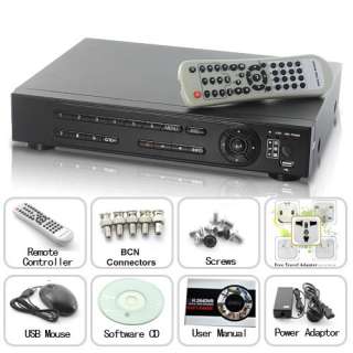Dual   Stream 4 Channel DVR Security System, H.264, + 500GB HDD 