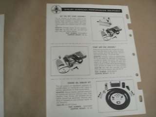 ORIGINAL FORD SHELBY AMERICAN PARTS & ACCESSORY CATALOG  